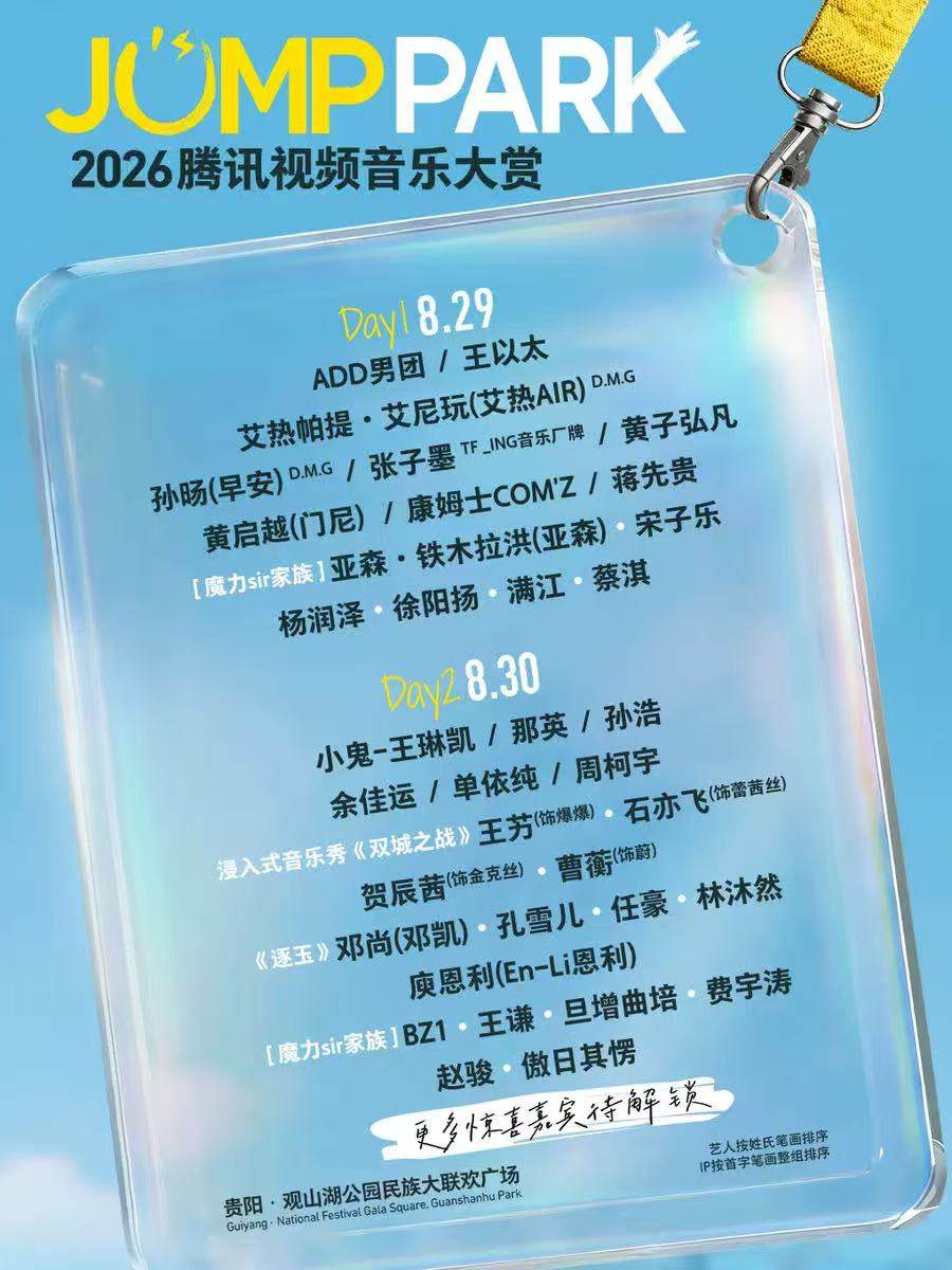 2026JUMPPARK腾讯视频音乐大赏海报